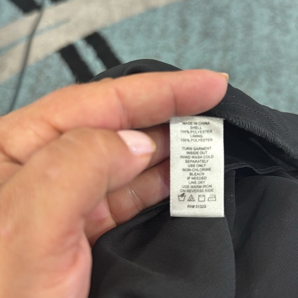 1. State Black Smocked Metallic Print Mini Dress.  Sz M - Picture 8 of 10